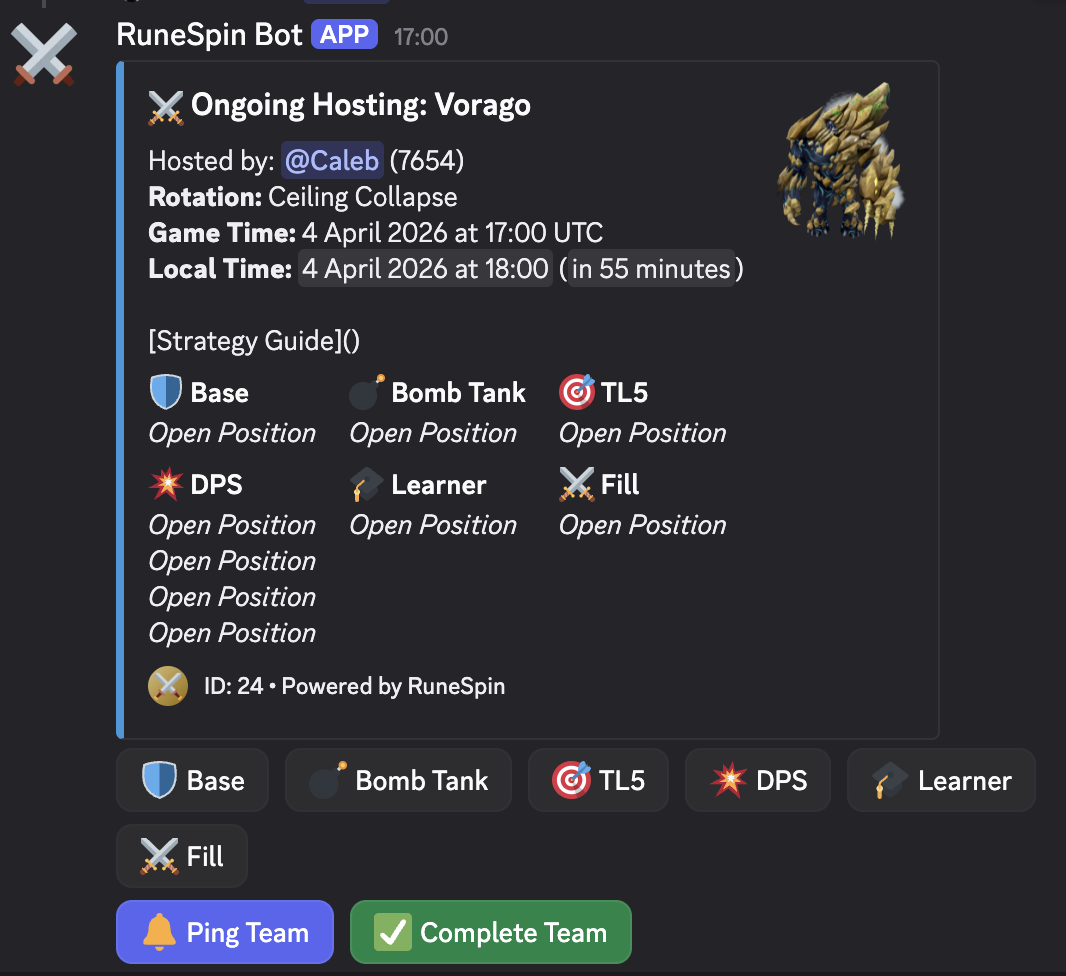 RS3 Boss LFG Discord Bot Integration